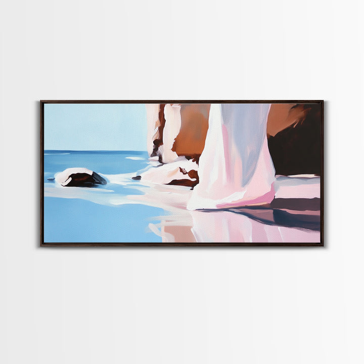 Clifftop View, Ocean Landscape, Canvas Print, Coastal Wall Art, Bohemian Home Decor, Seaside Artwork, Large Wall Art, Living Room