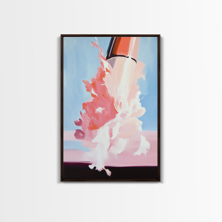 Cosmic Blast, Space Art, Sci-Fi Painting, Framed Canvas Print, Futuristic Wall Art, Modern Home Decor, Space Exploration Artwork