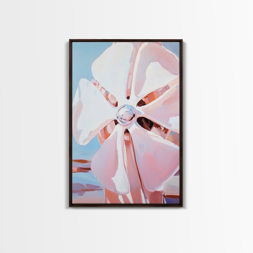 Boat Propeller, Maritime Art, Nautical Decor, Framed Canvas Print, Industrial Aesthetic, Modern Wall Art, Minimalist Home Decor