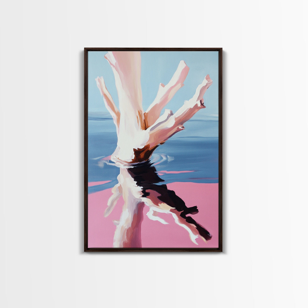 Abstract, Ocean Reflection, Coastal Art, Canvas Print, Modern Beach Wall Art, Minimalist Decor, Water Painting, Living Room Wall Art