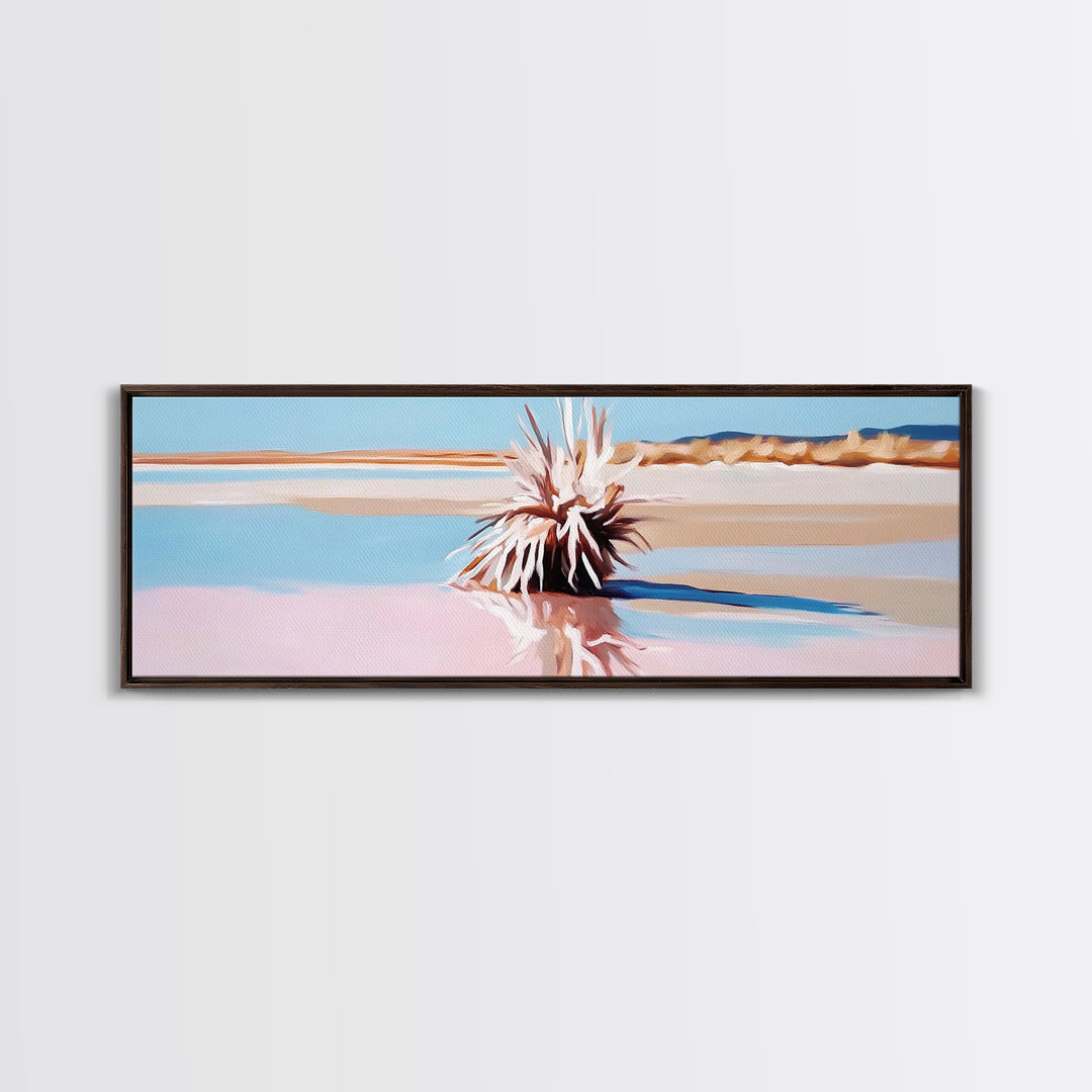 Desert Plant, southwestern wall art, arid landscape print, nature-inspired home decor, framed canvas print, boho aesthetic