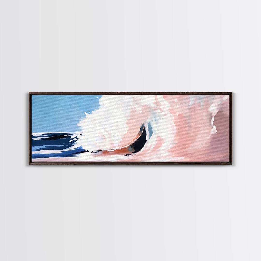 Rolling Wave, Ocean Motion, Coastal Energy, Surf Aesthetic, Canvas Print, Modern Beach Art, Living Room Wall Art, Nautical Decor