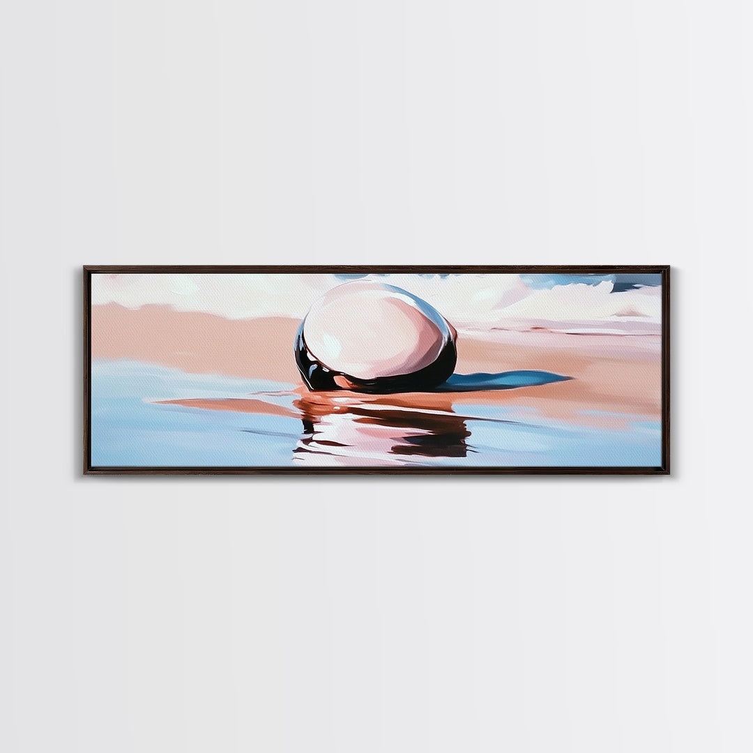 Ocean Reflection, Beach Art, Coastal Decor, Canvas Print, Minimalist Wall Art, Modern Seascape, Nautical Art, Bedroom Wall Art