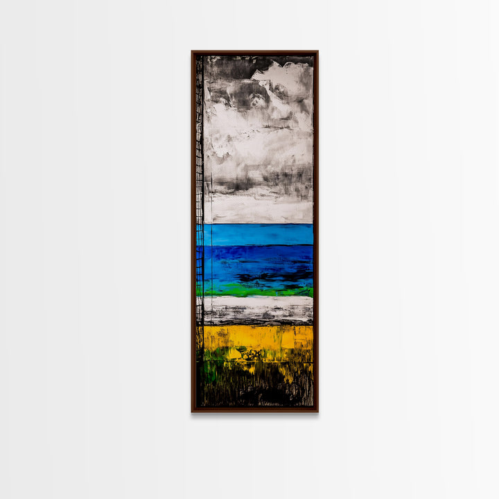 Abstract Beach, Ocean Wall Art, Modern Coastal, Seascape Painting, Minimalist Decor, Contemporary Art, Canvas Print, Living Room