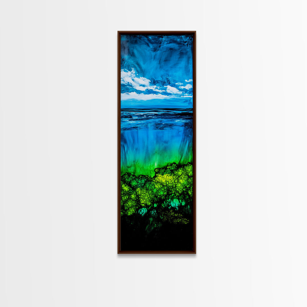 Ocean View, Tropical Water Scene, Coastal Home Art, Blue Green Landscape, Relaxing Beach Aesthetic, Tranquil Home, Canvas Print