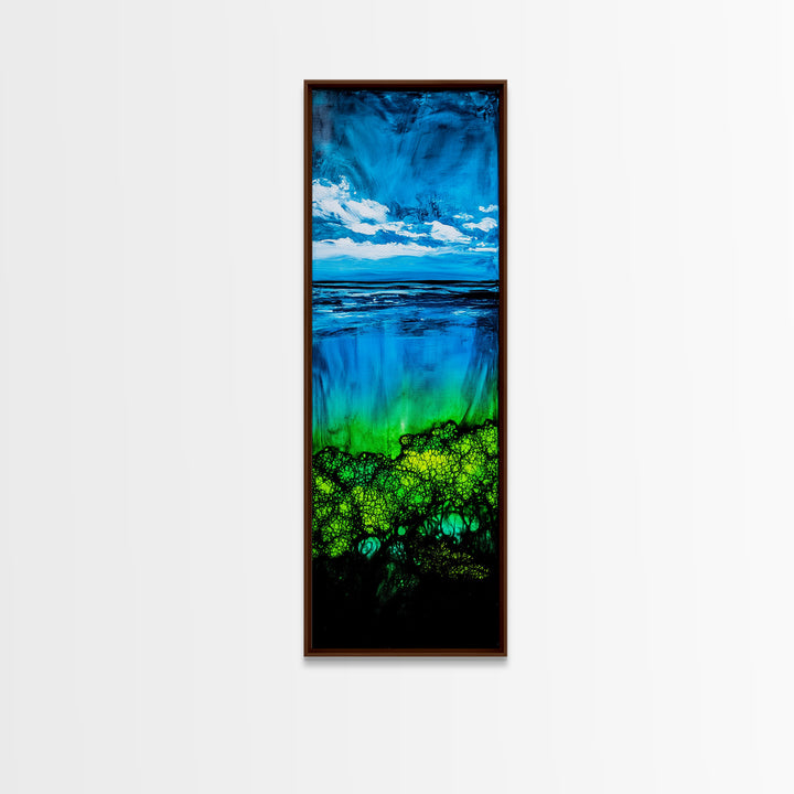 Ocean View, Tropical Water Scene, Coastal Home Art, Blue Green Landscape, Relaxing Beach Aesthetic, Tranquil Home, Canvas Print