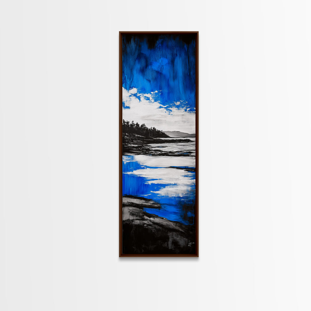 Coastal Serenity, Blue Ocean, Seascape, Canvas Print, Beach House Decor, Modern Wall Art, Minimalist Art, Living Room Wall Art