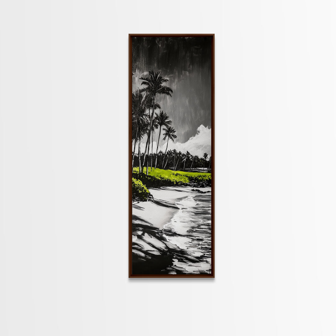 Beach Shore, Serene Seascape, Tranquil Ocean Art, Canvas Print, Coastal Wall Decor, Living Room Art, Soothing Home Decor