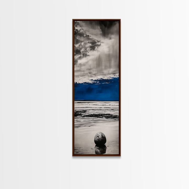 Ocean Meditation, Serene Seascape, Minimalist Blue, Canvas Print, Beach House Wall Art, Tranquil Coastal Decor, Relaxing Waves