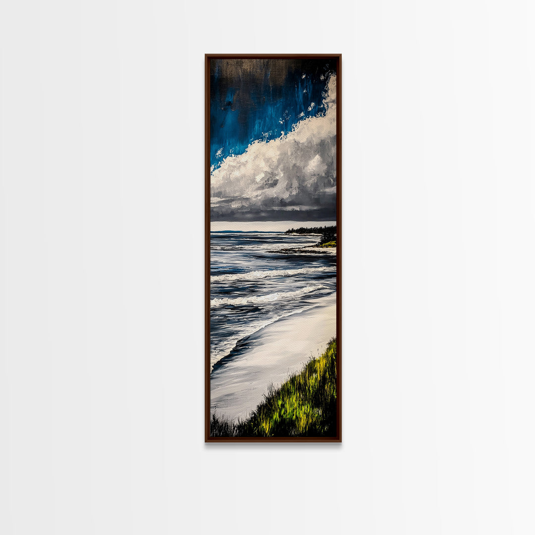 Coastal Blue, Canvas Print, Ocean Painting, Beach House Wall Art, Modern Seascape, Nautical Art, Office Wall Decor, Contemporary Artwork