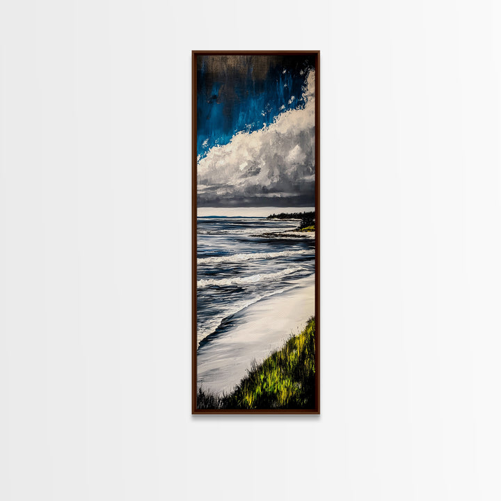 Coastal Blue, Canvas Print, Ocean Painting, Beach House Wall Art, Modern Seascape, Nautical Art, Office Wall Decor, Contemporary Artwork