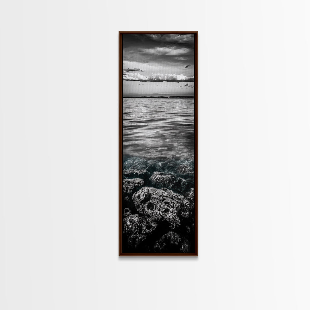 Ocean Depths, Coastal Art, Black and White Photography, Canvas Print, Beach Wall Art, Nautical Decor, Ocean Print, Modern Home Decor