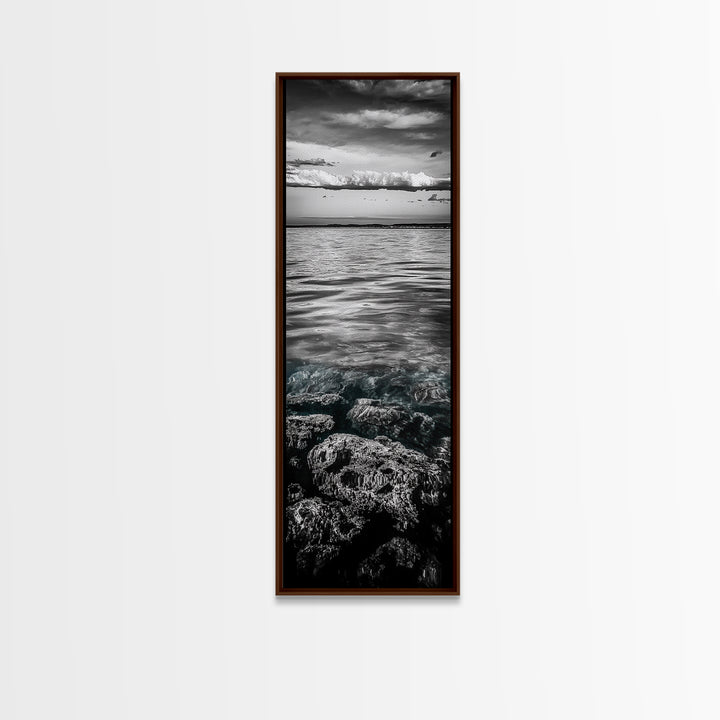 Ocean Depths, Coastal Art, Black and White Photography, Canvas Print, Beach Wall Art, Nautical Decor, Ocean Print, Modern Home Decor