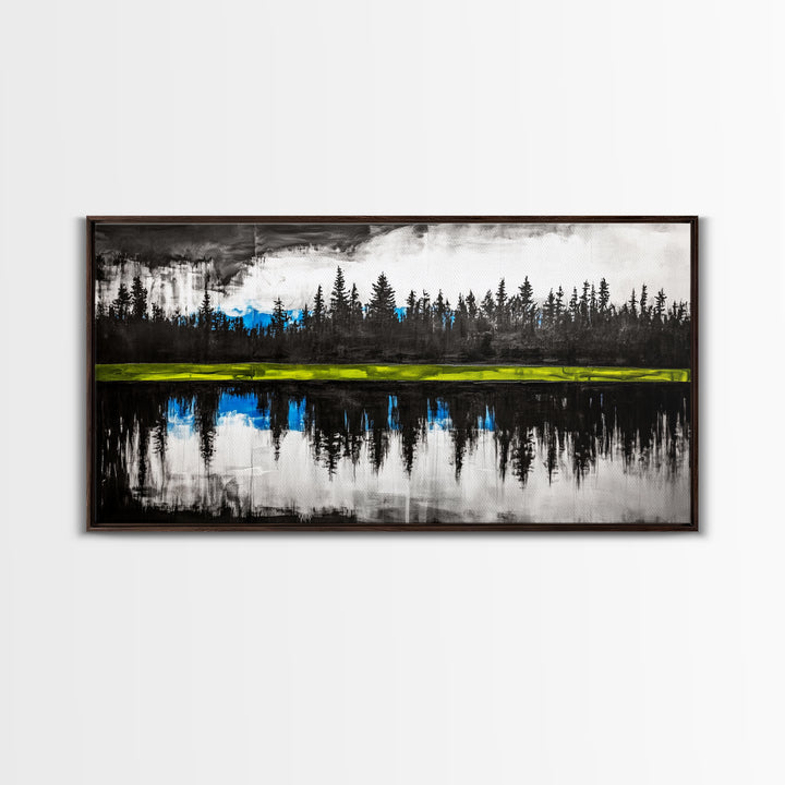 Lake Reflection, Forest Landscape, Tranquil Wall Art, Canvas Print, Nature Lover Gift, Bedroom Wall Art, Zen Home Decor