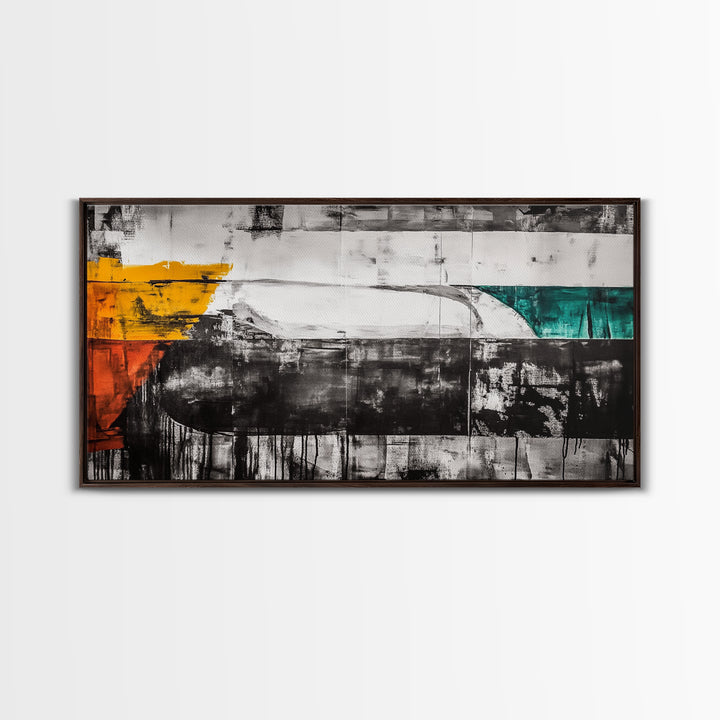 Abstract Art, Modern Minimalist, Black and White, Canvas Print, Bold Geometric, Office Wall Art, Contemporary Home Decor, Unique Design