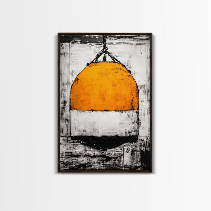 Nautical, Lobster Buoy, Coastal Wall Art, Canvas Print, Maritime Decor, Beach House Art, Ocean Aesthetic, Rustic Nautical Home