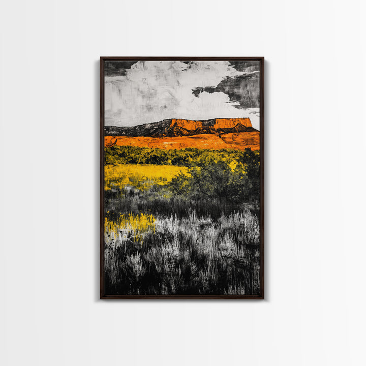 Desert, Canyon Landscape, Western Wall Art, Canvas Print, Rustic Home, Earthy Tones, Living Room Decor, Southwest Aesthetic