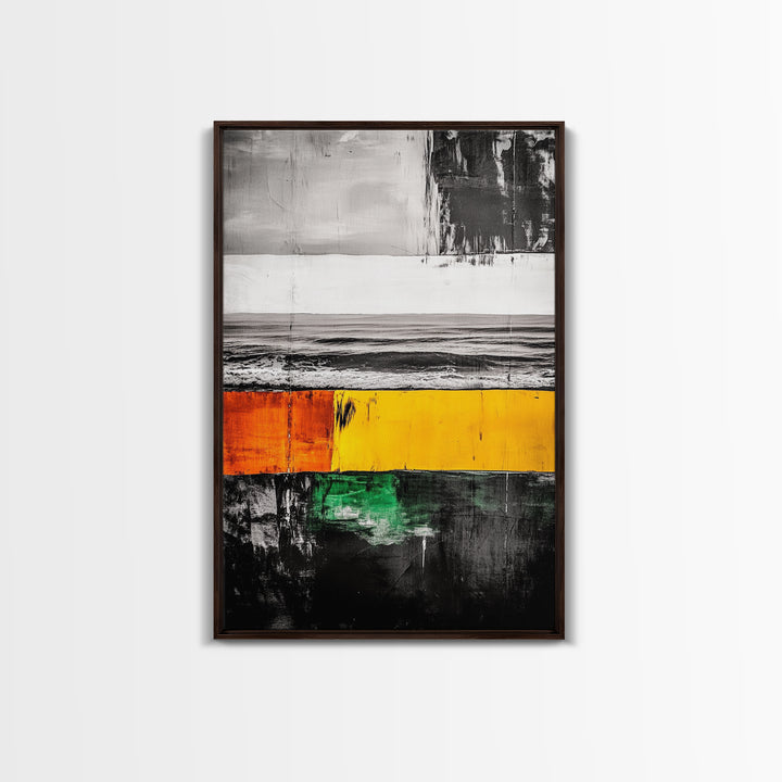 Ocean Horizon, Abstract Seascape, Coastal Wall Art, Modern Beach Decor, Living Room Art, Minimalist Ocean Painting, Canvas Print