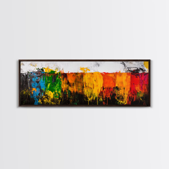 Vibrant Abstract, Colorful Texture, Bold Art, Framed Canvas Print, Boho Wall Art, Modern Home Decor, Statement Painting, Office Art