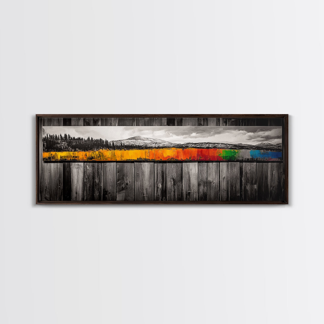 Ocean Fence, Seascape Wall Art, Coastal Decor, Minimalist Beach Print, Black and White Art, Modern Home Decor, Framed Canvas Print
