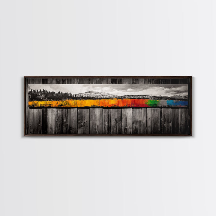 Ocean Fence, Seascape Wall Art, Coastal Decor, Minimalist Beach Print, Black and White Art, Modern Home Decor, Framed Canvas Print