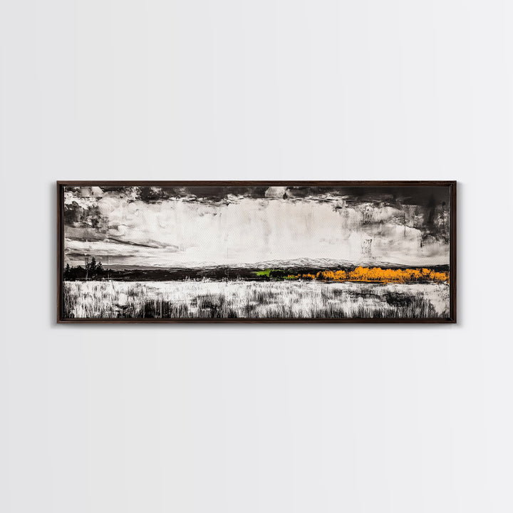 Mountain Fog, Black and White, Minimalist Wall Art, Canvas Print, Misty Hills, Dramatic Nature Scene, Office Wall Art, Tranquil Home Decor