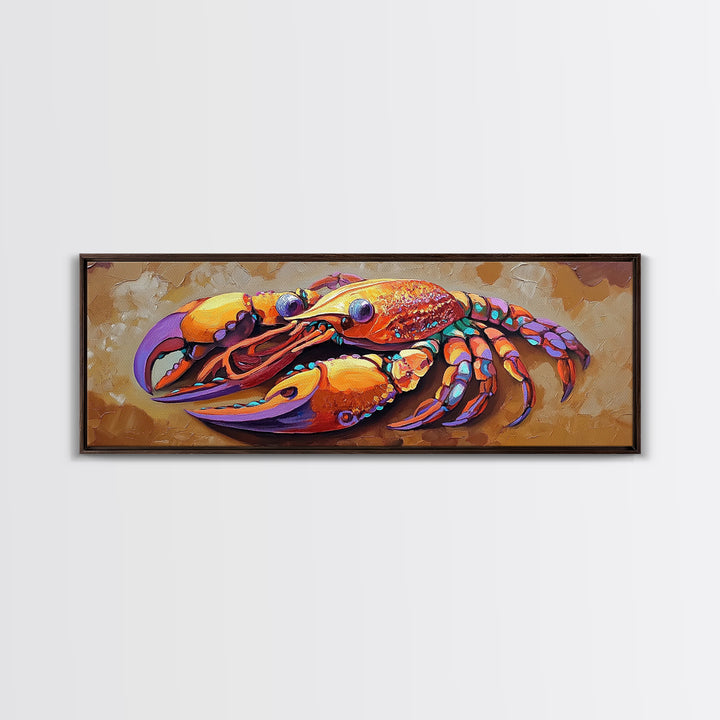 Crustacean Duo, Bright Lobsters, Sea Creatures, Coastal Kitchen, Canvas Print, Nautical Wall Decor, Boho Art, Vibrant Beach House Accent