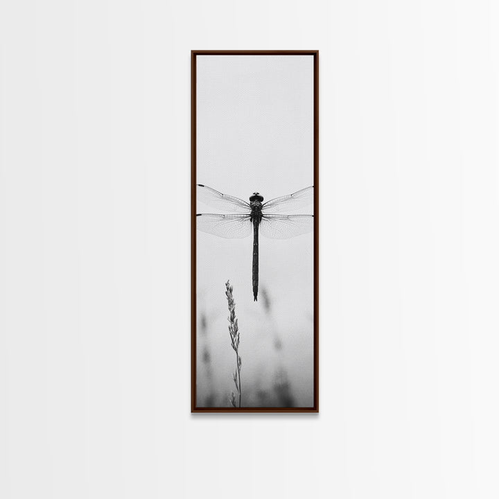 Dragonfly, Nature Wall Art, Insect Print, Minimalist Style, Canvas Print, Neutral Wall Decor, Bedroom Wall Art, Boho Botanical Insect