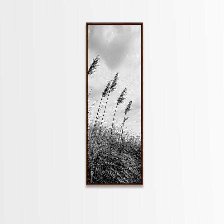 Windy Grasses, Coastal Scene, Tall Grass Field, Autumn Decor, Canvas Print, Farmhouse Style, Dining Room Wall Art, Nature Mood