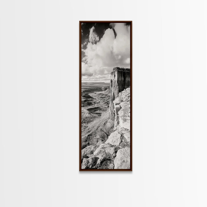 Canyon Cliffs, Desert Rock, Expansive Plateau View, Canvas Print, Living Room Wall Art, Western Decor, Rustic Landscape, Nature Photography