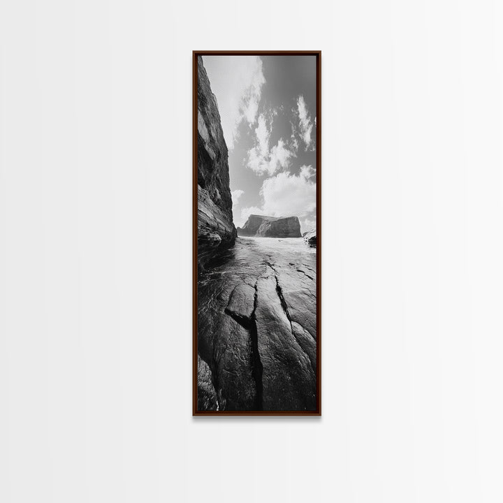 Ocean Cliffs, Moody Coast, Nature Wall Art, Canvas Print, Modern Coastal Decor, Minimalist Seascape, Bathroom or Bedroom Artwork