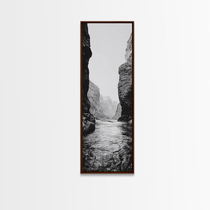Canyon River, Rugged Passage, Rock Formations, Canvas Print, Nature Explorer Decor, Living Room or Cabin Rustic Wall Art, Bathroom Art