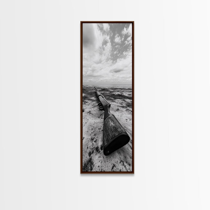 Shotgun Beach, Western Art, Coastal Edge, Canvas Print, Masculine Wall Decor, Cabin Style, Rustic Photography, Dramatic Sky