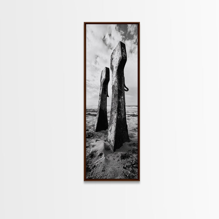 Coastal Decay, Metal Anchors, Beach Remnants, Nautical Texture Canvas Print, Industrial Entryway Wall Art, Rustic Coastal Style