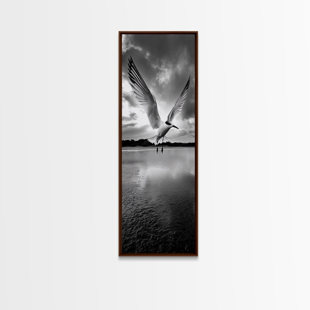 Soaring Bird, Ocean Wings, Nature Flight, Sky Spirit, Canvas Print, Coastal Wall Art, Beach House Decor, Modern Bird Photography