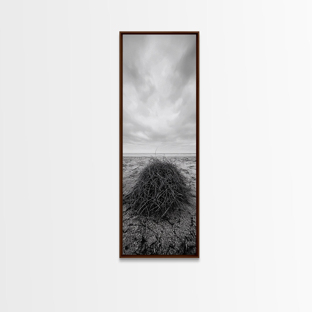 Drift Bundle, Desert Shore, Coastal Minimal, Framed Canvas Print, Moody Beach Photography, Boho Wall Decor, Autumn Entryway Art