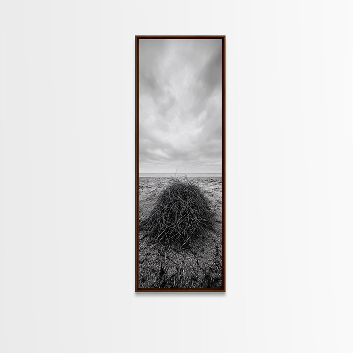 Drift Bundle, Desert Shore, Coastal Minimal, Framed Canvas Print, Moody Beach Photography, Boho Wall Decor, Autumn Entryway Art
