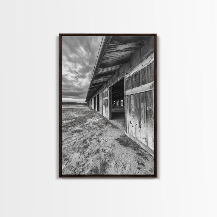 Rustic Barn, Weathered Wood, Country Charm, Canvas Print, Farmhouse Wall Art, Autumn Decor, Entryway Rustic Home Accent, Living Room Art