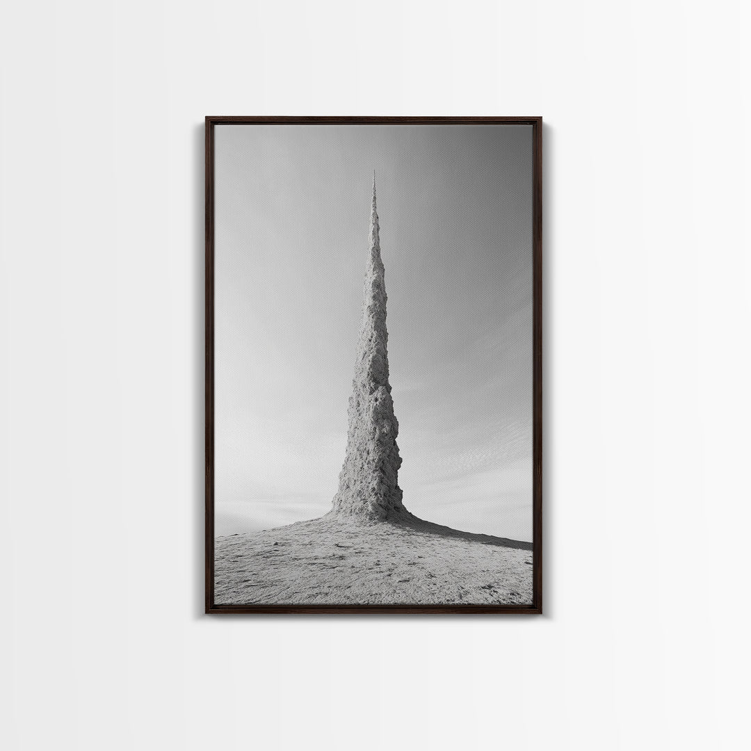 Rock Spire, Desert Sculpture, Abstract Form, Canvas Print, Surreal Landscape Art, Minimalist Wall Decor, Earthy Modern Home Accent
