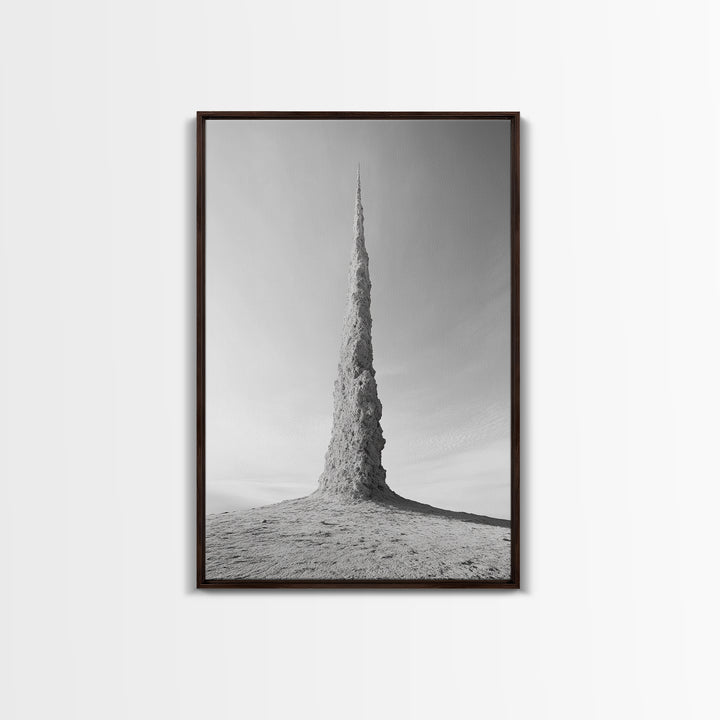 Rock Spire, Desert Sculpture, Abstract Form, Canvas Print, Surreal Landscape Art, Minimalist Wall Decor, Earthy Modern Home Accent
