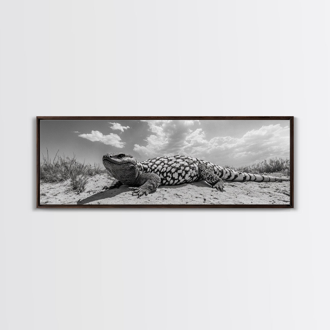 Desert Lizard, Reptile Closeup, Sunbaked Texture, Canvas Print, Wildlife Photography, Bold Wall Art, Southwestern Living Room