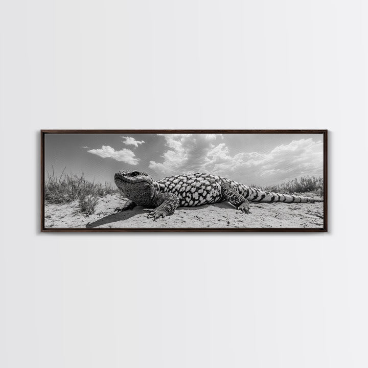 Desert Lizard, Reptile Closeup, Sunbaked Texture, Canvas Print, Wildlife Photography, Bold Wall Art, Southwestern Living Room