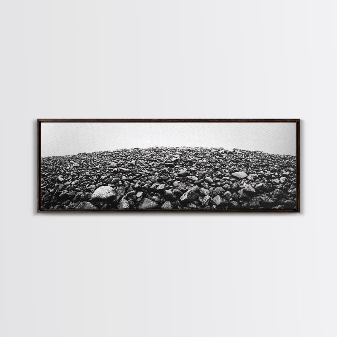 Rock Hill, Stone Texture, Natural Abstract, Canvas Print, Minimalist Wall Art, Monochrome Decor, Modern Entryway Art, Hallway Print