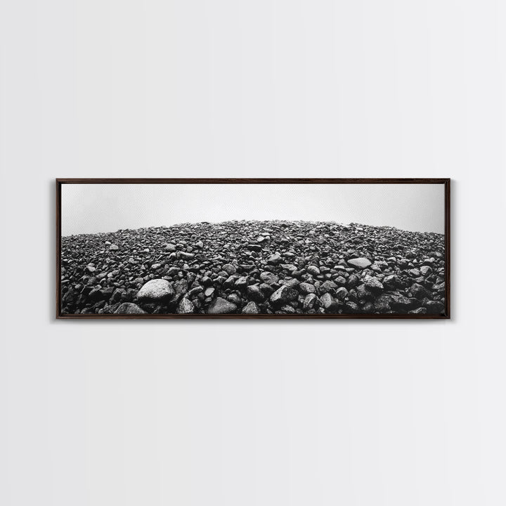 Rock Hill, Stone Texture, Natural Abstract, Canvas Print, Minimalist Wall Art, Monochrome Decor, Modern Entryway Art, Hallway Print