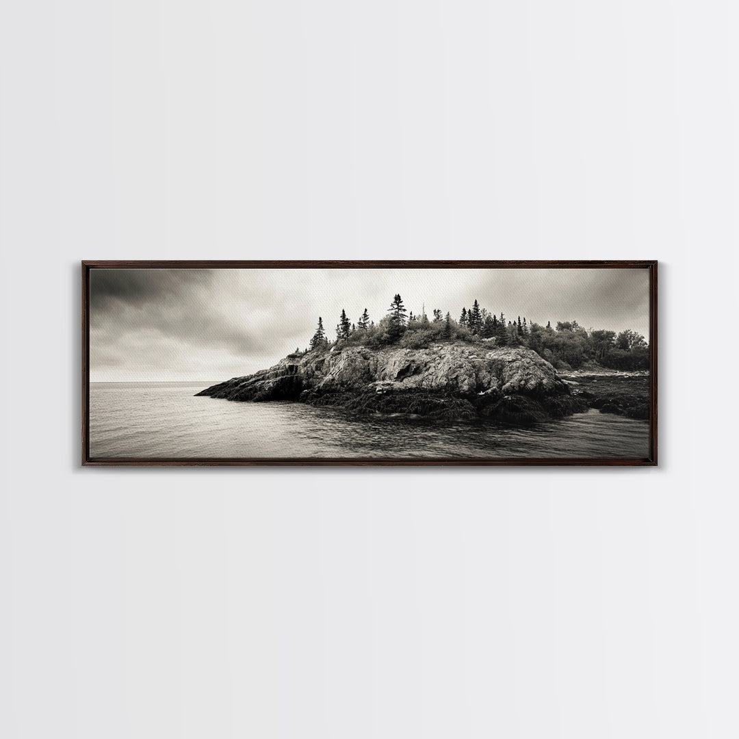 Pine Bluff, Rugged Coast, Northern Landscape, Canvas Print, Wilderness Wall Art, Rustic Decor, Lakehouse Art, Cabin Bedroom Style