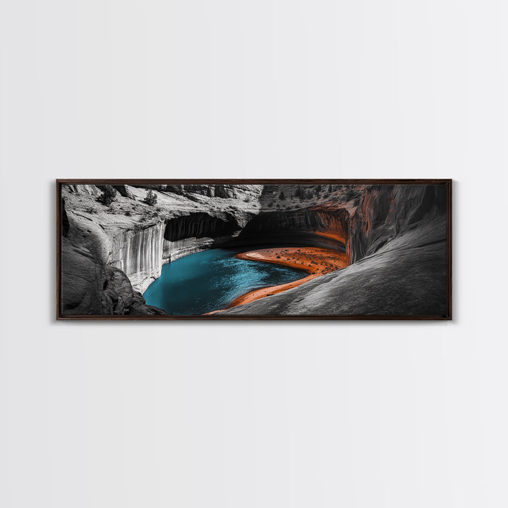 Canyon River, Turquoise Water, Dramatic Landscape, Desert Colors, Canvas Print, Adventure Wall Art, Southwest Style, Boho Living Room