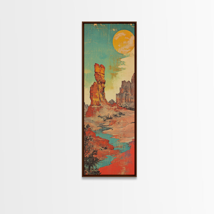 Desert Mesas And Turquoise River Wall Art, Southwest Landscape Print, Western Home Decor, Rustic Office Decor, Housewarming Gift