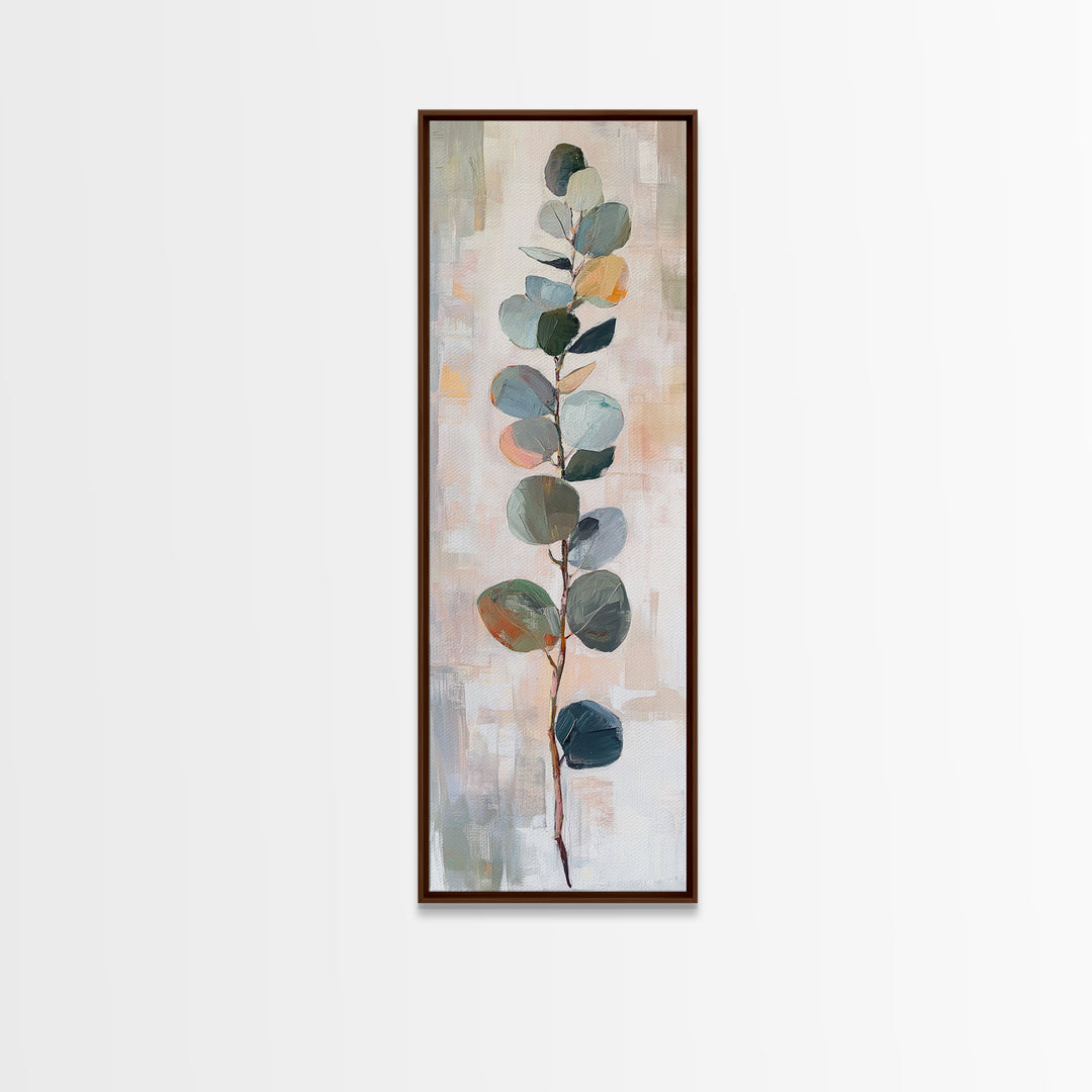 Minimal Eucalyptus Branch Botanical Wall Art, Sage Green Wall Decor, Neutral Botanical Art Print, Modern Farmhouse Home Decor