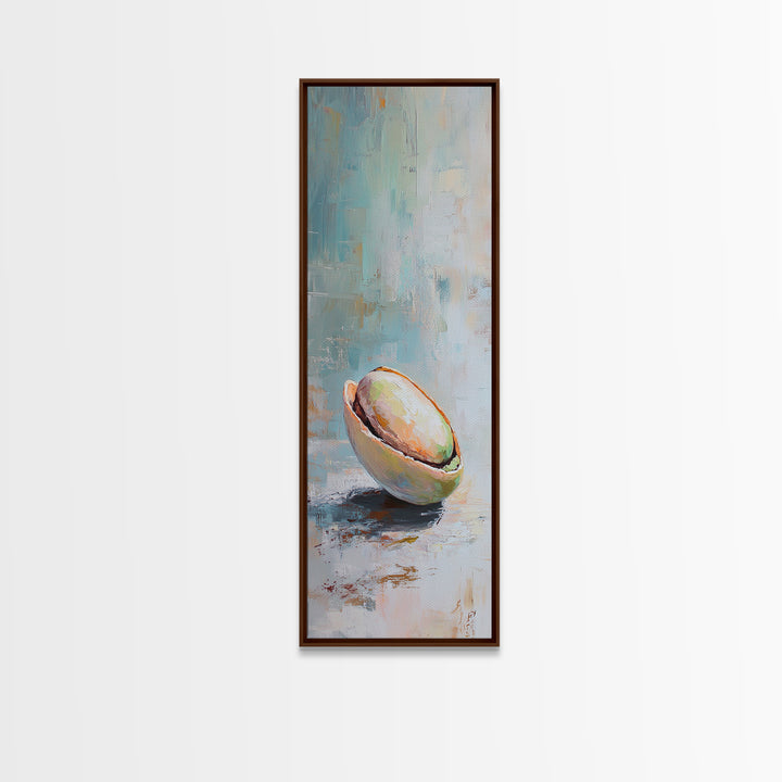 Sunlit Coconut Half Still Life Canvas Print, Tropical Kitchen Wall Decor, Coastal Art Print, Beach House Decor Gift For Her