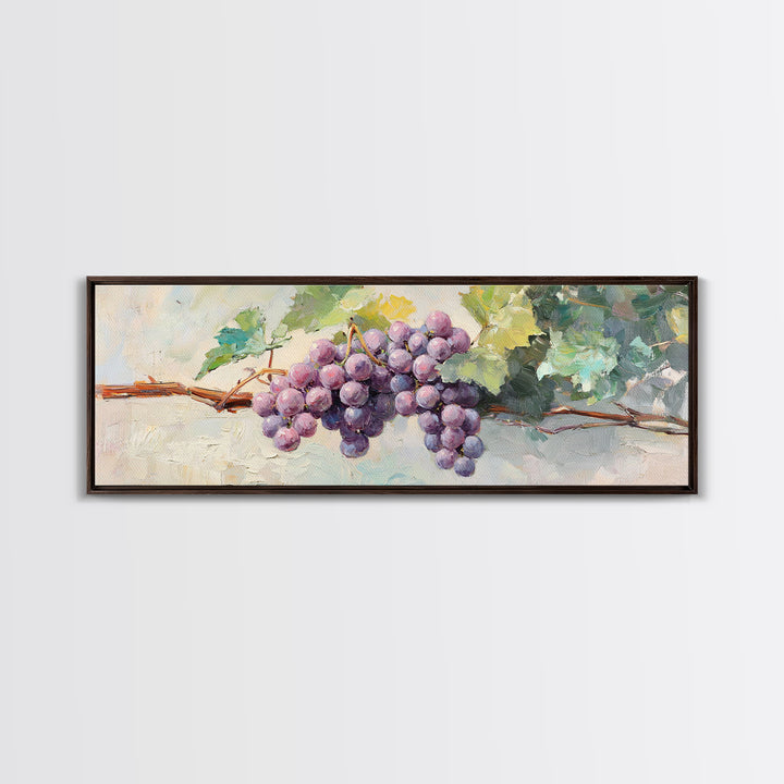 Sunlit Purple Grape Cluster Wall Art, Vineyard Art Print, Winery Decor, French Country Kitchen Decor, Gift For Wine Lover